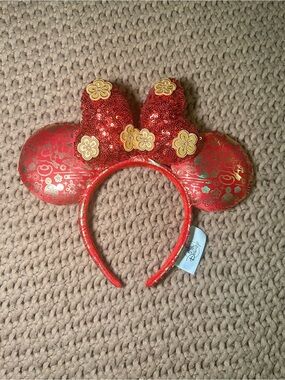 Rare 2021 Disneyland Lunar New Year Minnie Mouse Ears
